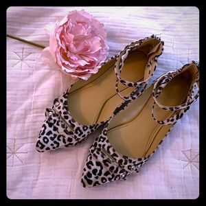 Animal print flats